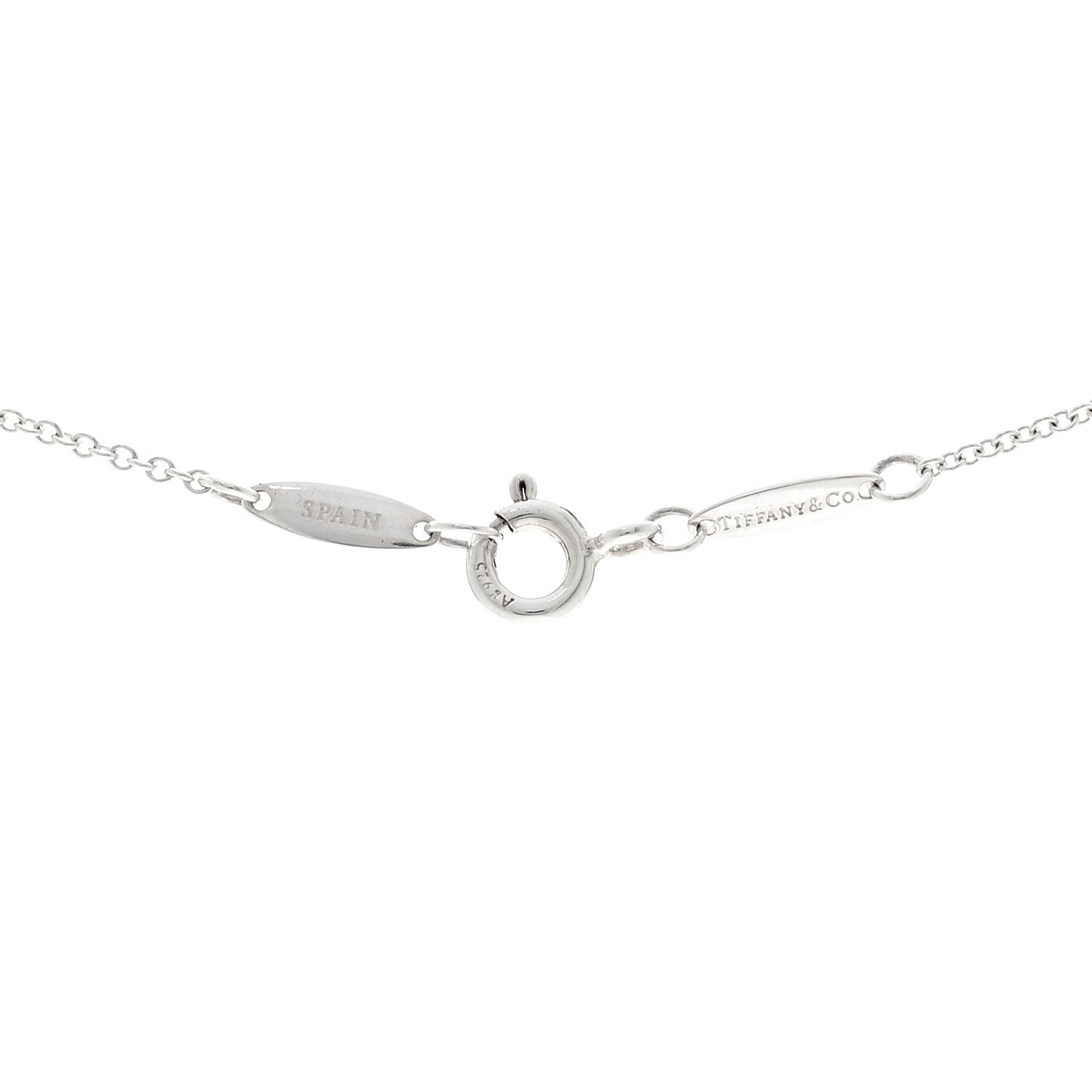 Tiffany Sterling Silver Diamond .09ctw Elsa Peretti Diamonds by the Yard Three Station Necklace 4 of 5