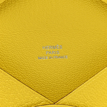 Hermes Chevre Mysore Calvi Card Case Jaune Citron 6 of 8