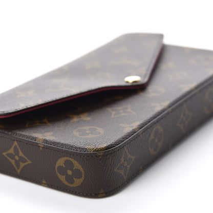 Louis Vuitton Monogram Pochette Felicie Chain Wallet Fuchsia 6 of 10