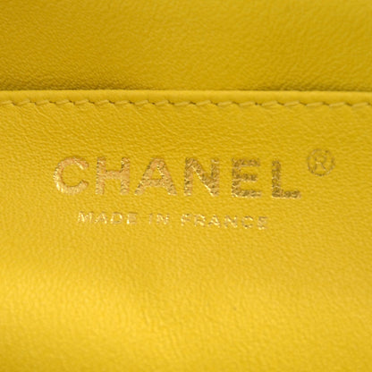 Chanel Lambskin Jumbo Single Flap Yellow 7 of 10