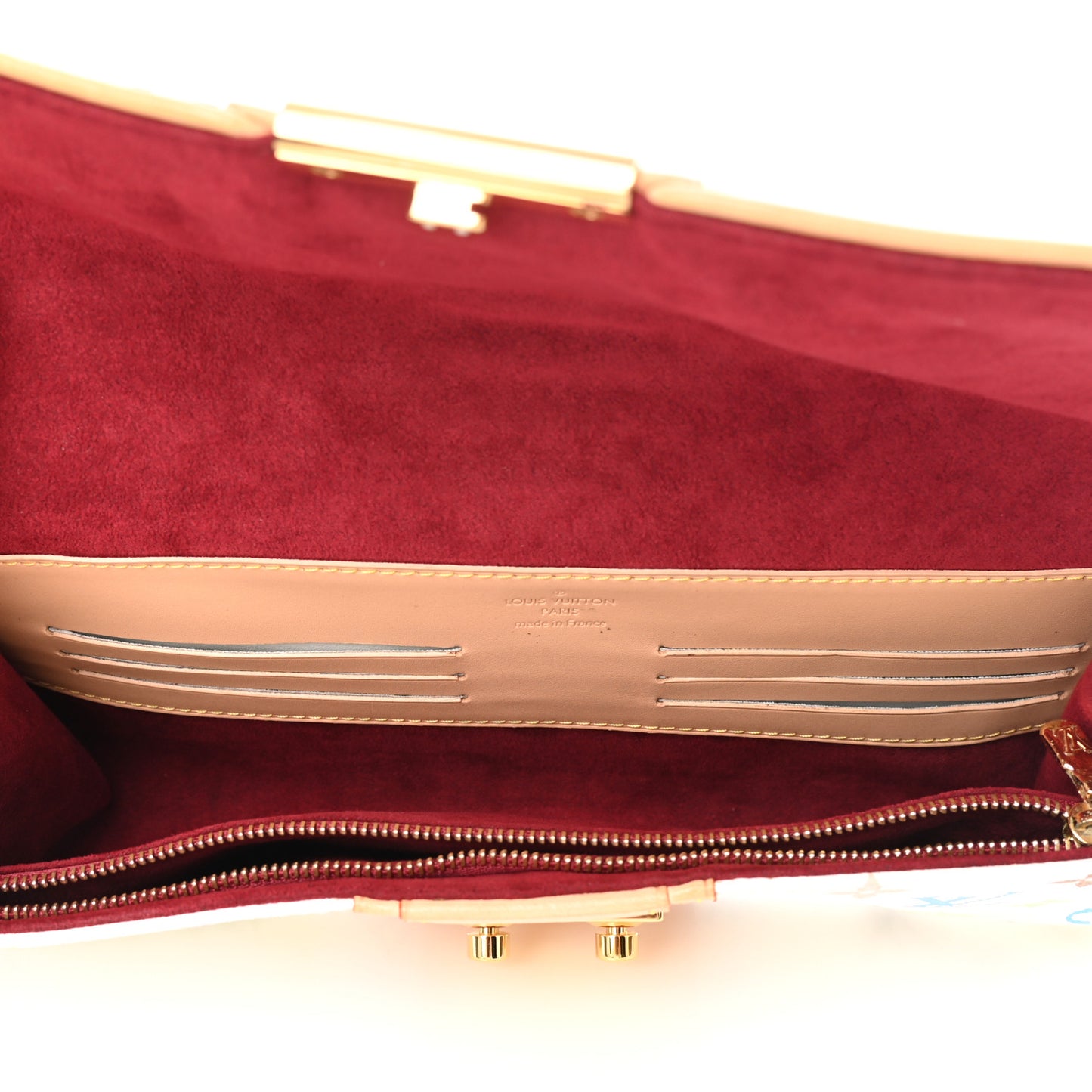 Monogram Multicolor Courtney Clutch White