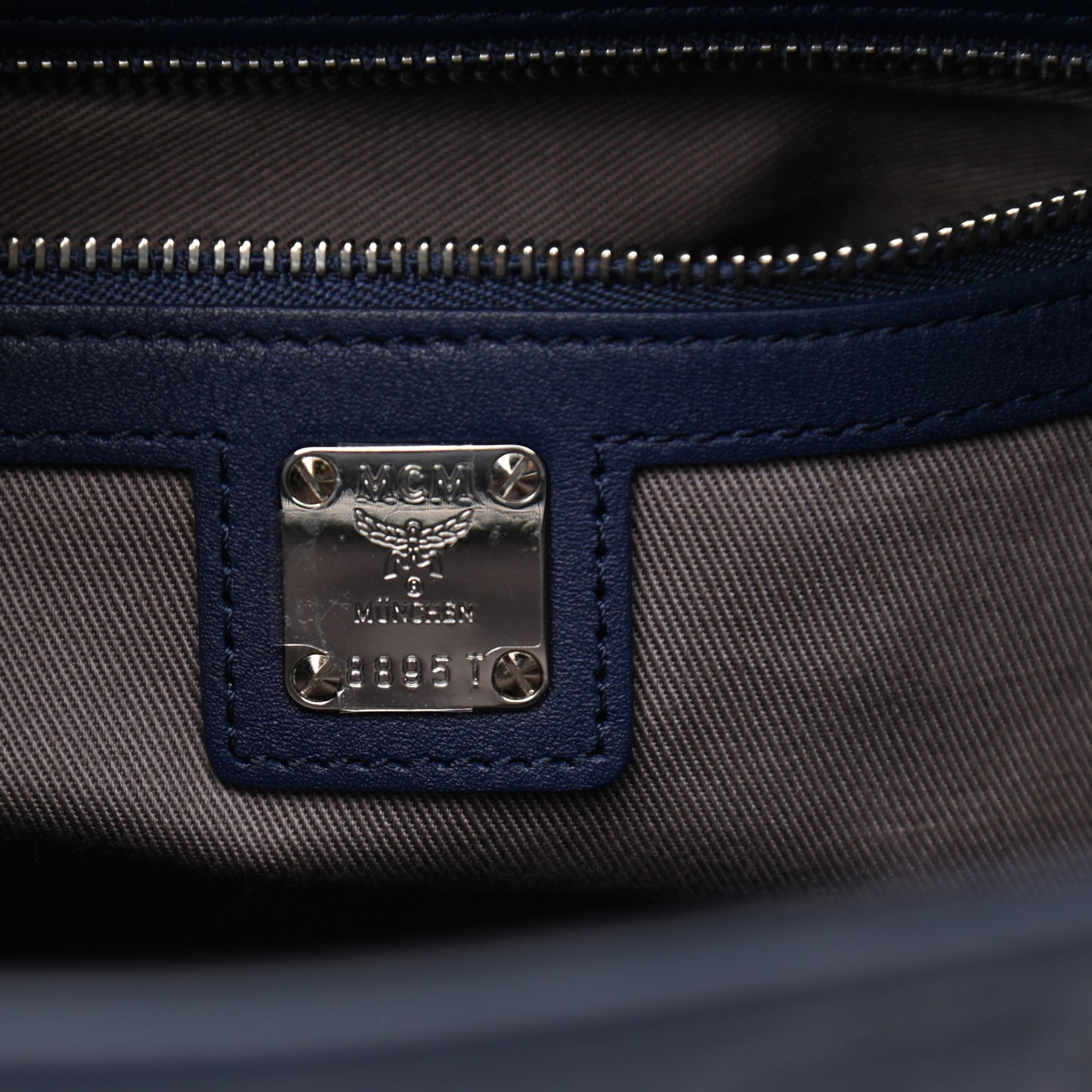 Calfskin Ottomar Monogram Medium Klara Hobo Navy Blue