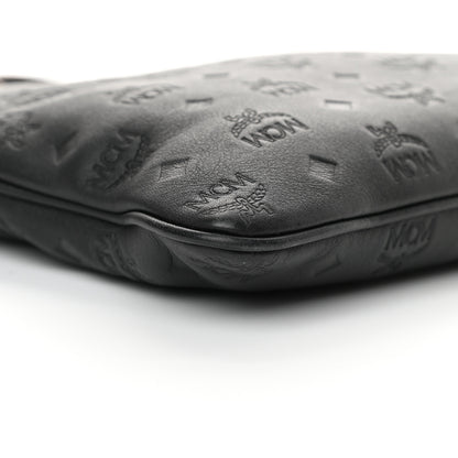 MCM Calfskin Monogram Klara Crossbody Pouch Black 9 of 12