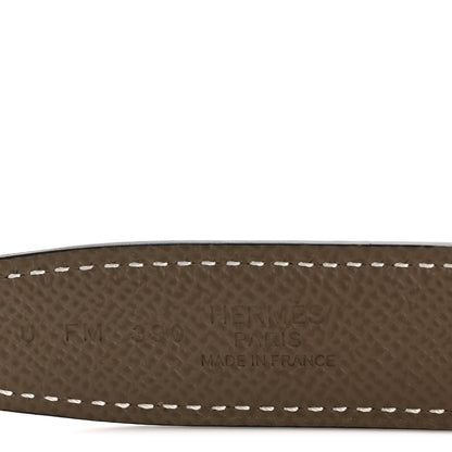 Hermes Swift Epsom 24mm Mini Constance H Belt 100 40 Black Etoupe 5 of 6