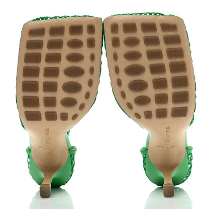 Bottega Veneta Mesh Nappa Stretch Ankle Tie 90mm Sandals 39 Grass 5 of 7