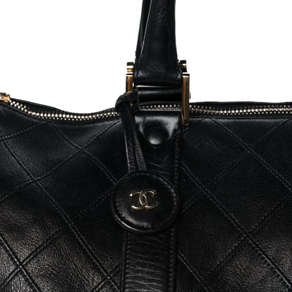Chanel Calfskin Stitched CC Boston Black 8 of 16