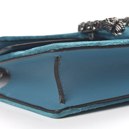 Gucci Velvet Super Mini Dionysus Shoulder Bag Pavone Cyan 7 of 11
