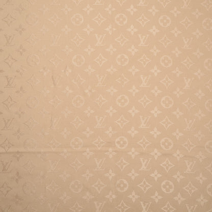 Louis Vuitton Silk Wool Monogram Shine Shawl Beige 1 of 7