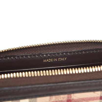 Burberry Haymarket Check Ziggy Zip Around Wallet Chocolate 7 of 8