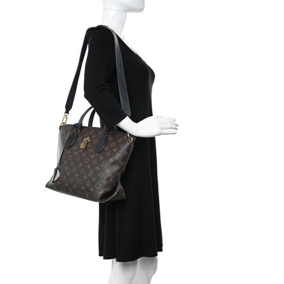 Louis Vuitton Monogram Flower Zipped Tote MM Black 2 of 17