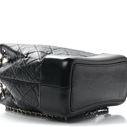 Chanel Aged Calfskin Quilted Small Gabrielle Backpack Black 8 of 9