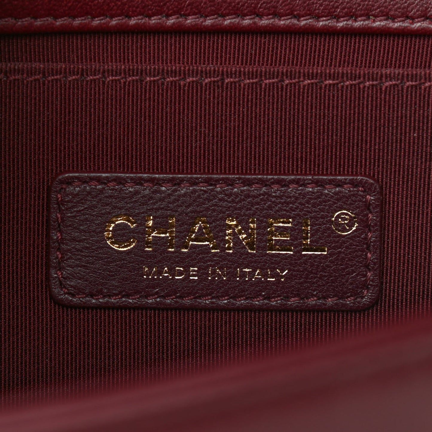 Velvet Chevron Quilted Medium Boy Flap Burgundy