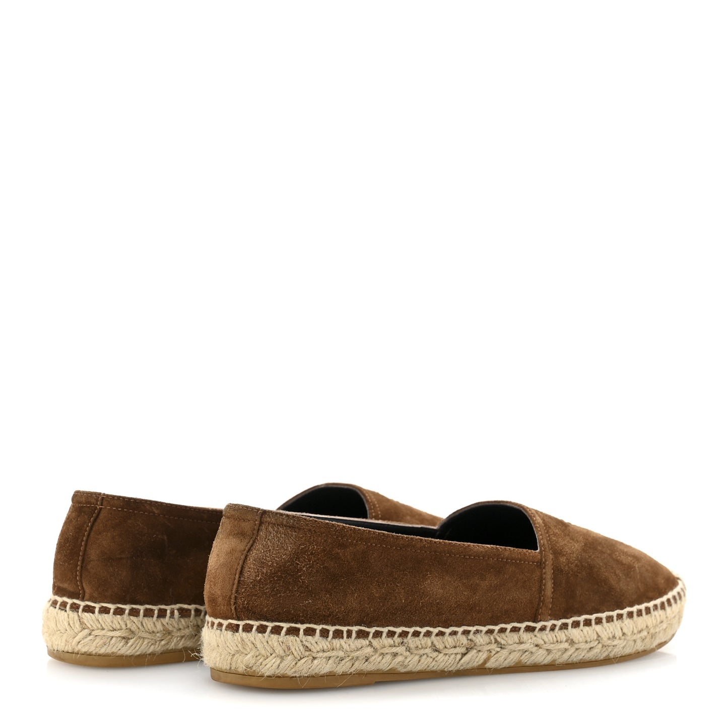 Suede Monogram Espadrilles 36.5 Brown