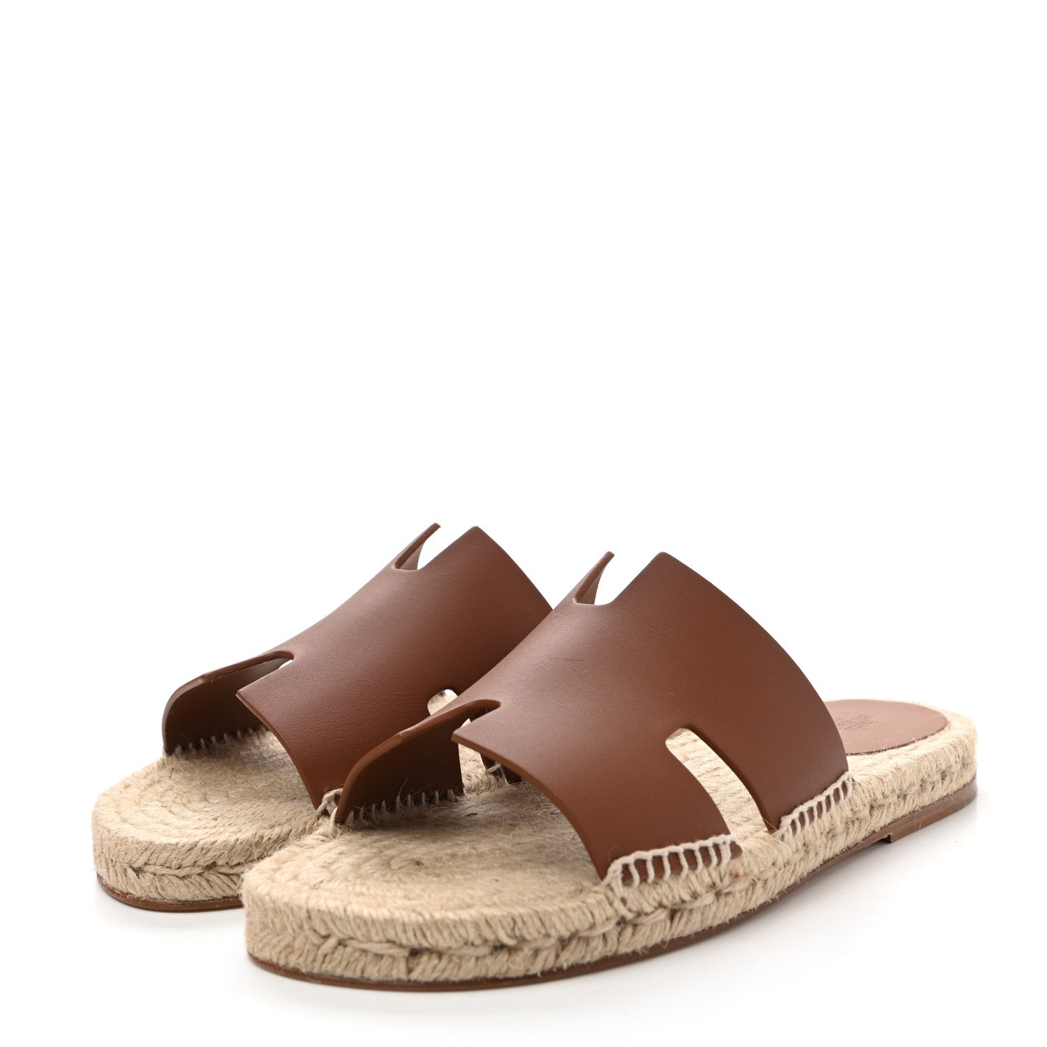 Hermes Calfskin Mens Antigua Espadrille Sandals 41 Naturel Safari 3 of 8