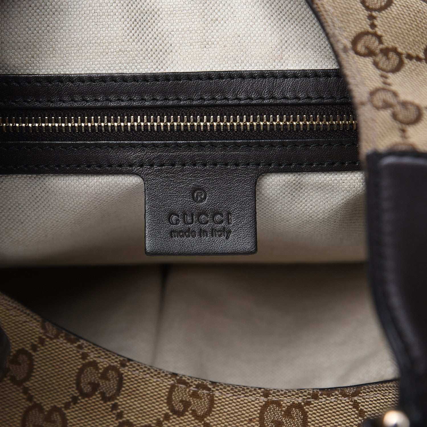 Gucci Monogram Margaux Calfskin Medium Emily Hobo Beige Ebony Cocoa 6 of 18