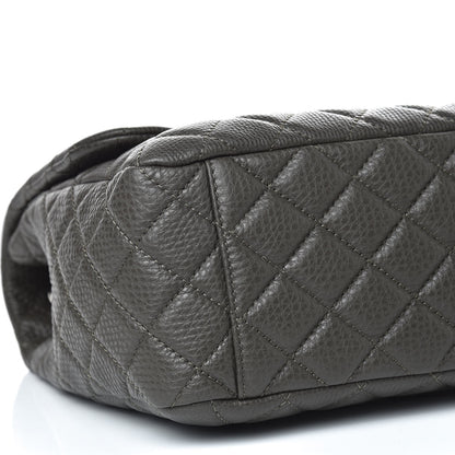 Chanel Calfskin Quilted Small XXL Travel Flap Bag Khaki 8 of 10