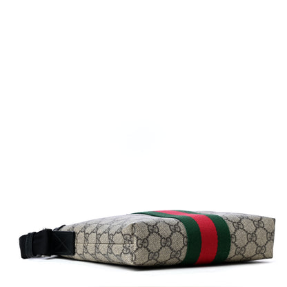 Gucci GG Supreme Monogram Web Messenger Bag Black 3 of 4