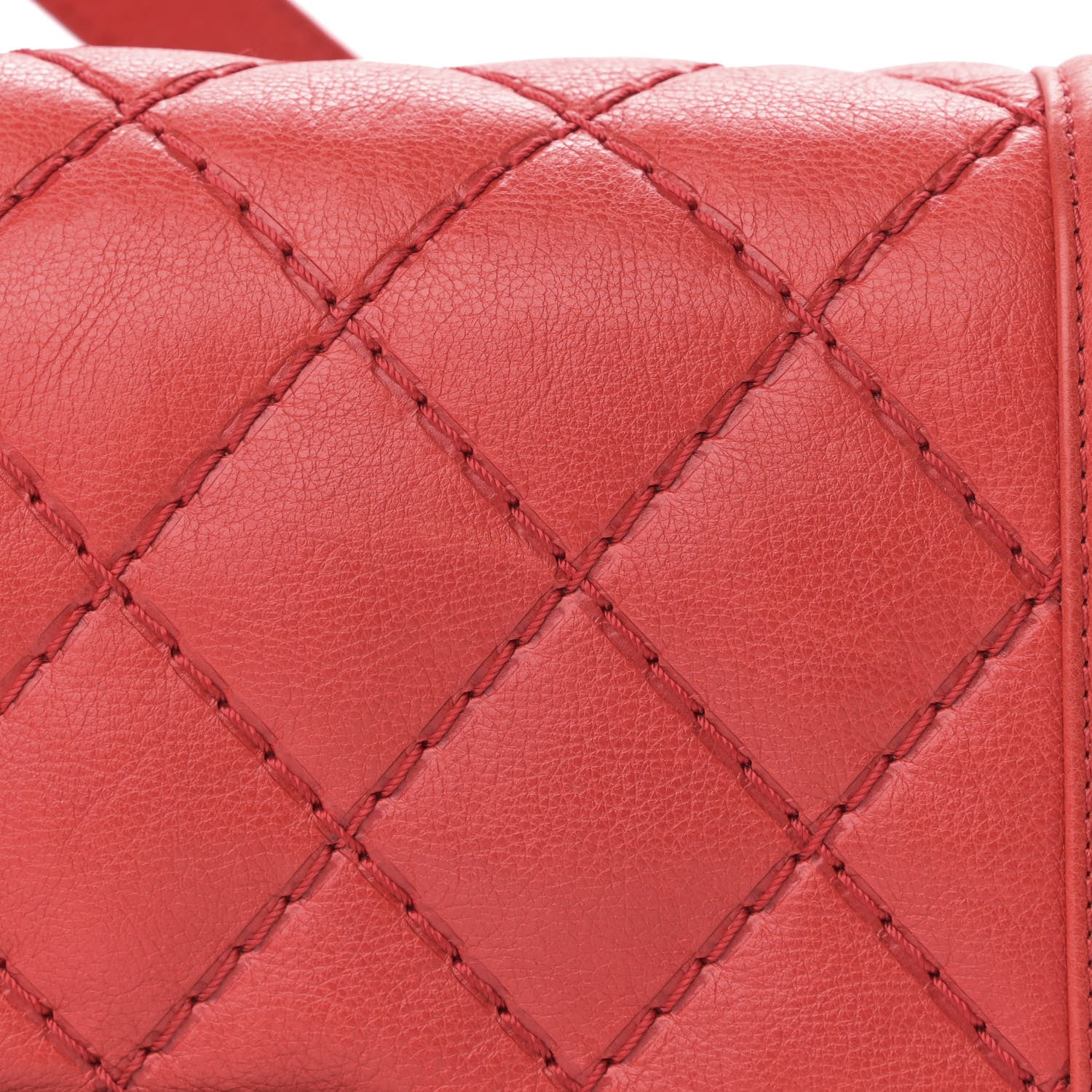 Chanel Calfskin Quilted Double Stitch Medium Boy Flap Red 14 of 16