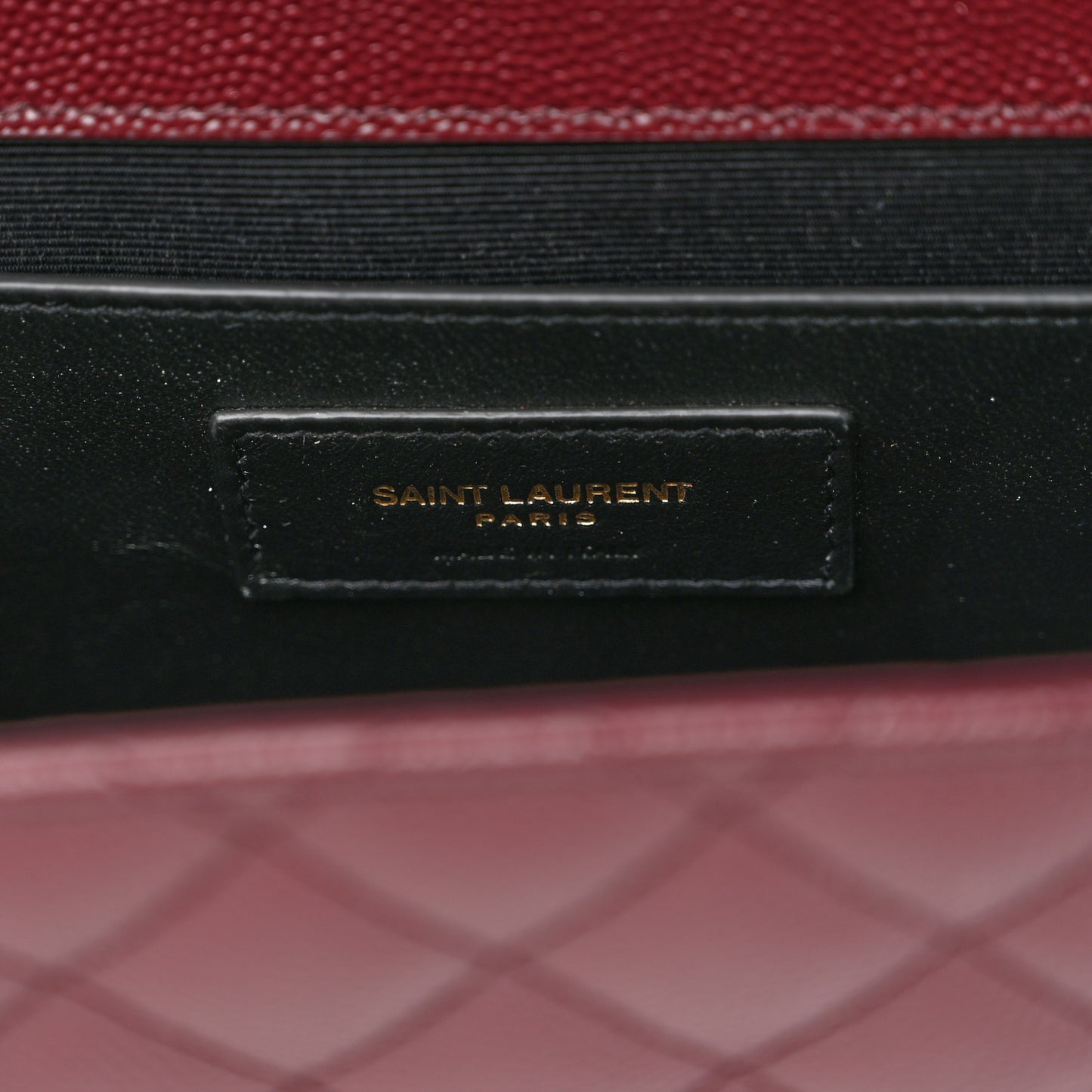 Grain De Poudre Textured Mixed Matelasse Medium Triquilt Monogram Satchel Rouge Legion