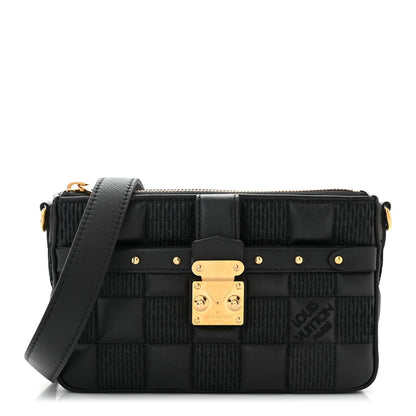 Louis Vuitton LOUIS VUITTON Damier Quilt Lambskin Troca Pochette Black 1 of 10