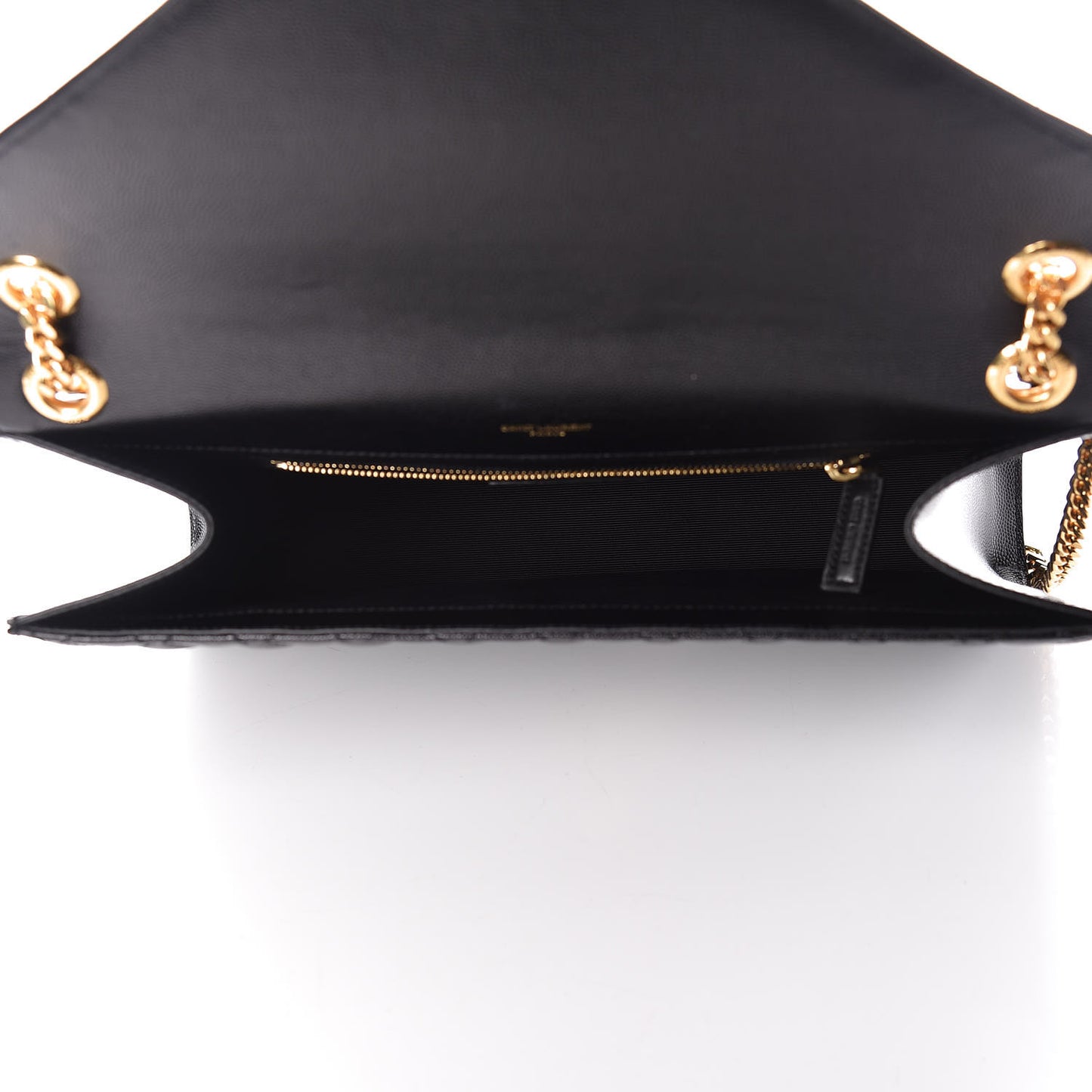 Grain De Poudre Textured Mixed Matelasse Large Triquilt Monogram Satchel Black