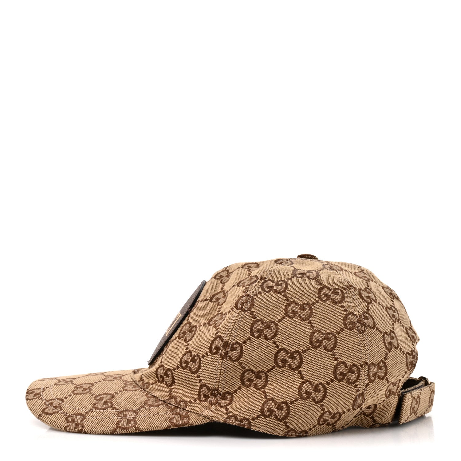 Gucci Monogram Textured Dollar Calfskin Zeno Baseball Hat S Beige 7 of 11