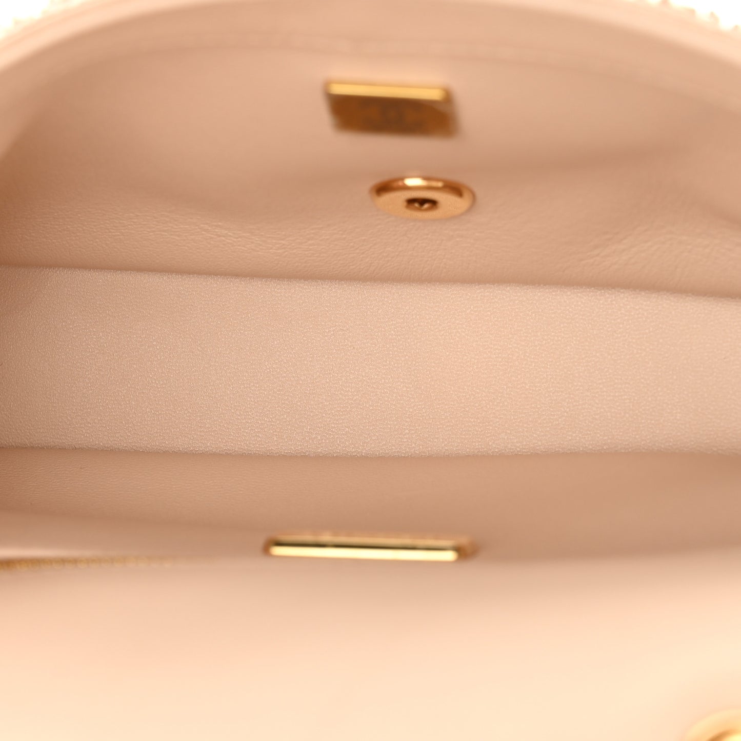 Sequin Knit Pearl Medium Flap Gold