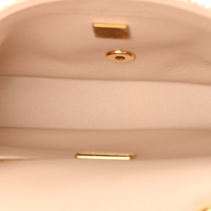 Chanel Sequin Knit Pearl Medium Flap Gold 5 of 10