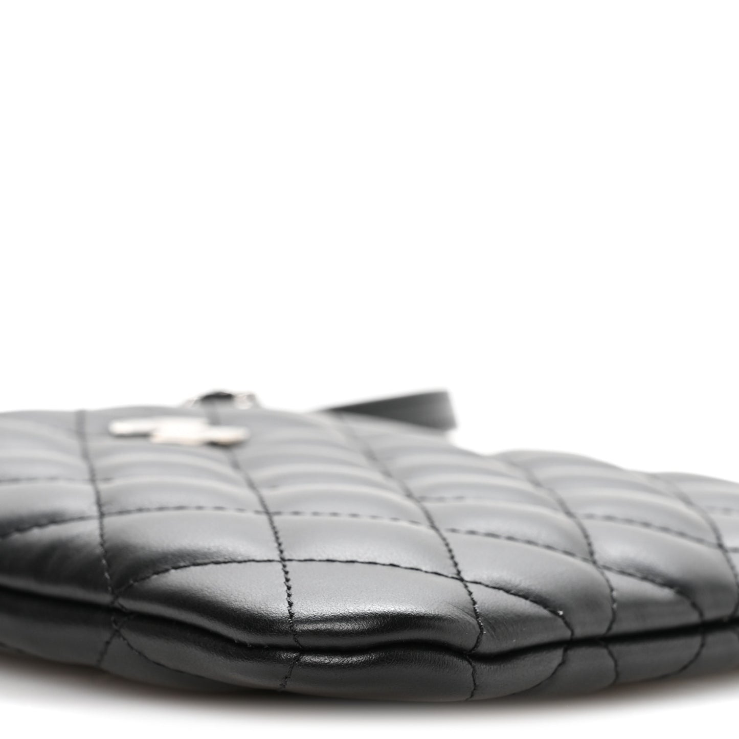 Lambskin Quilted Uniform Crossbody Bag Black