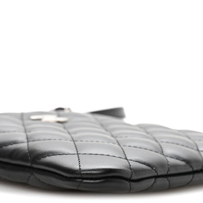 Chanel Lambskin Quilted Uniform Crossbody Bag Black 9 of 11