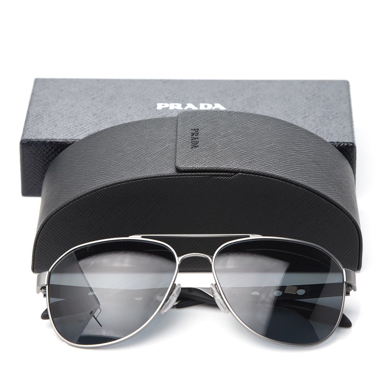 Prada Aviator Sunglasses SPR 51R Silver 8 of 8