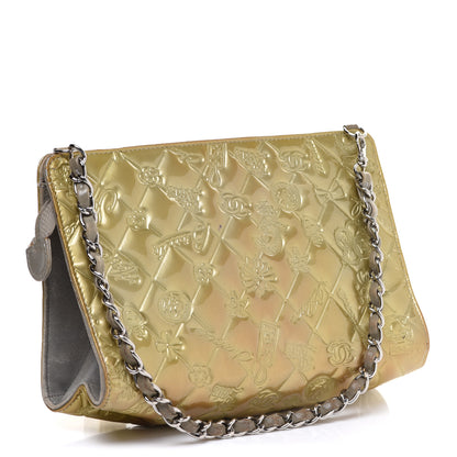 Chanel Patent Calfskin Lucky Symbols Pochette Gold 3 of 17
