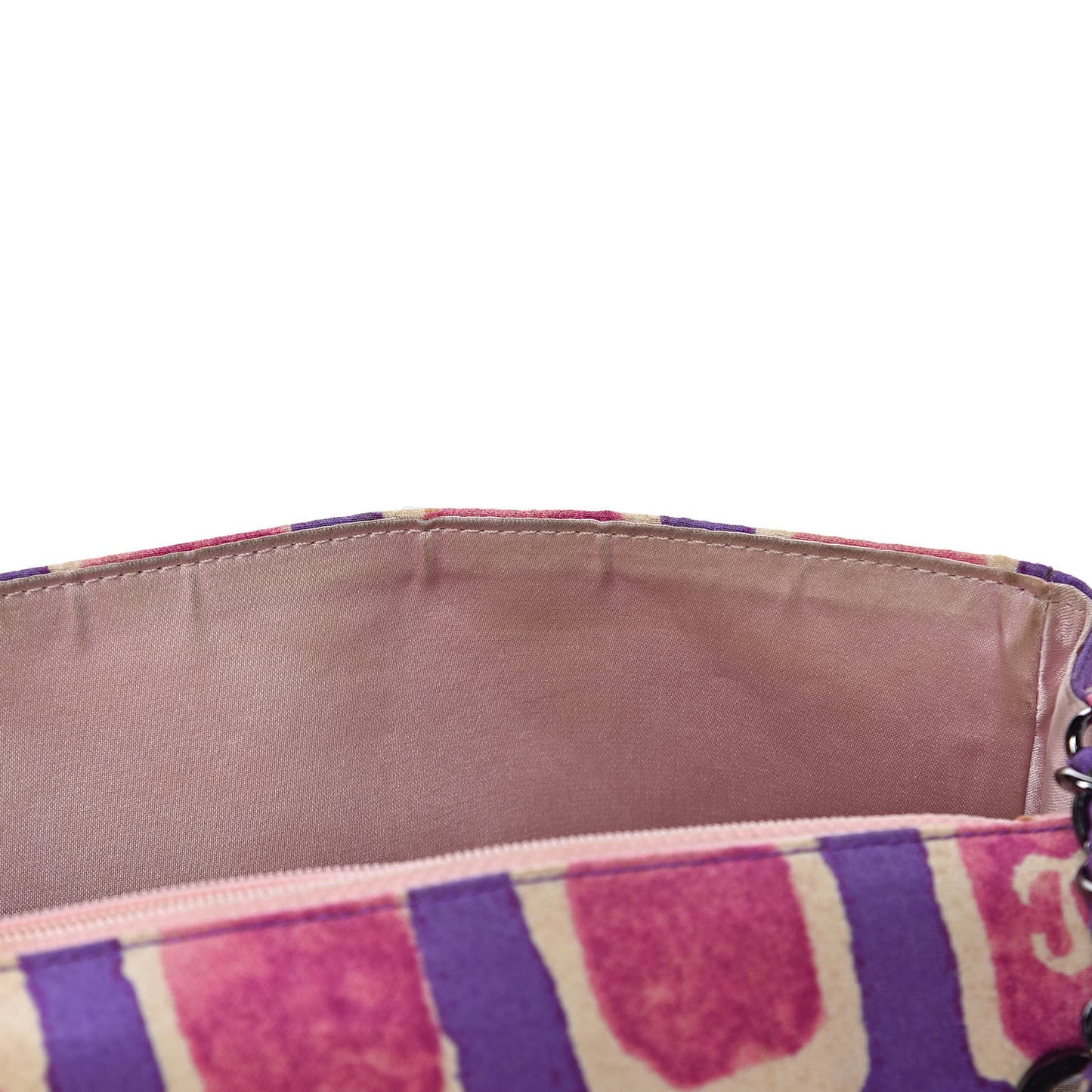 Nylon Printed Small Flap Purple