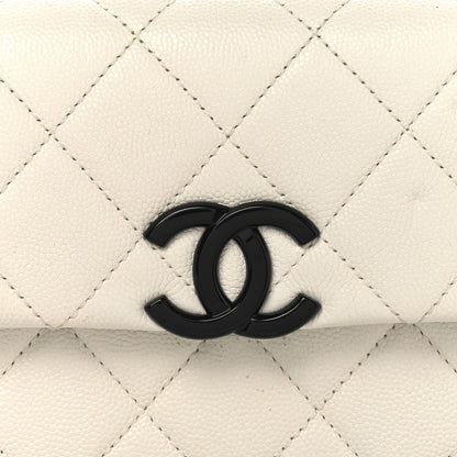 Chanel Caviar Quilted My Everything Small Flap White Black 8 of 13