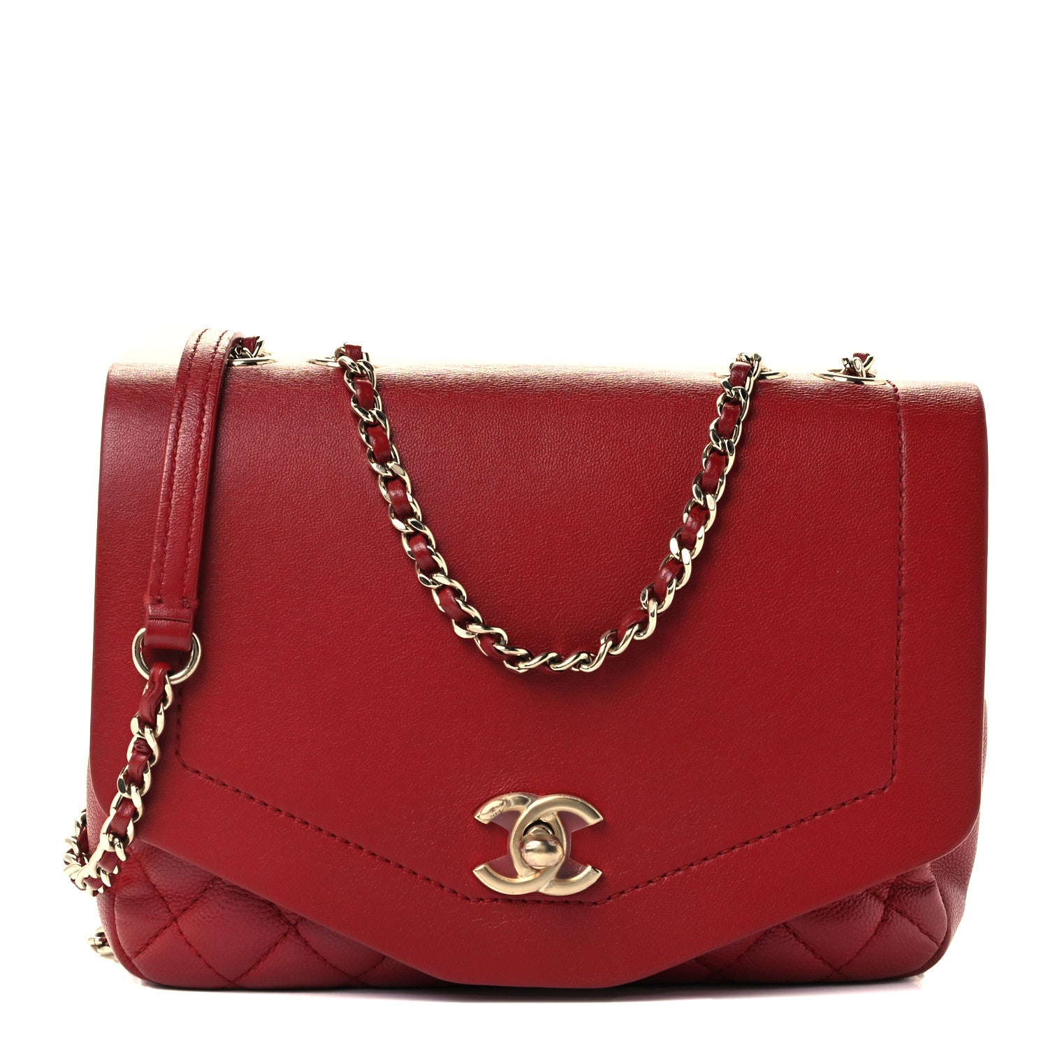 Chanel Calfskin Quilted Flap Red 1 of 11