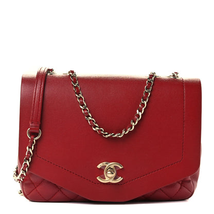 Chanel Calfskin Quilted Flap Red 1 of 11