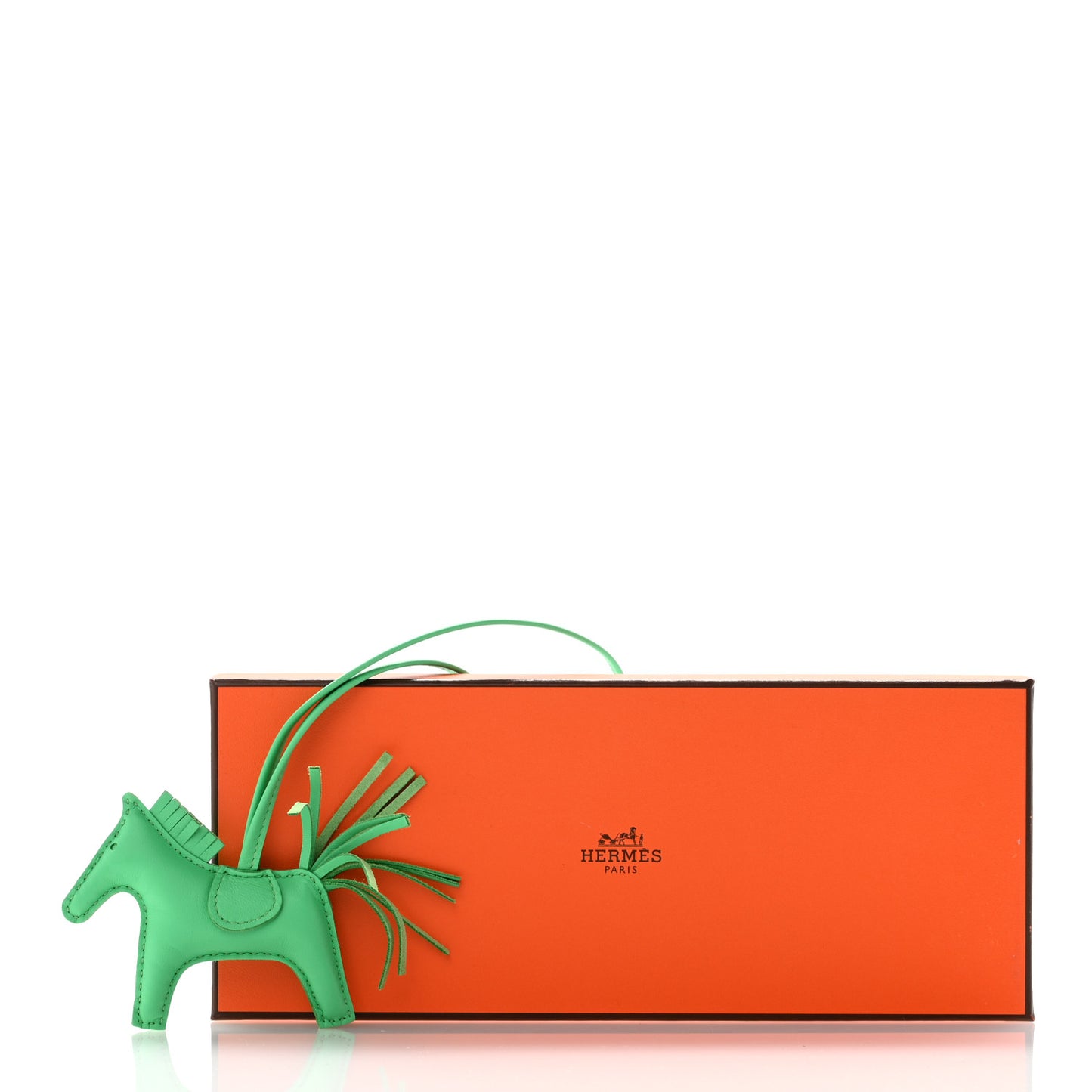 Milo Lambskin Grigri Rodeo Horse Bag Charm PM Vert Comics