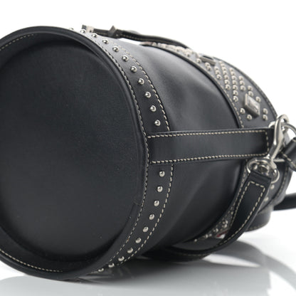 Saint Laurent Smooth Calfskin Studded Small Bahia Drawstring Bucket Bag Black Multicolor 10 of 10