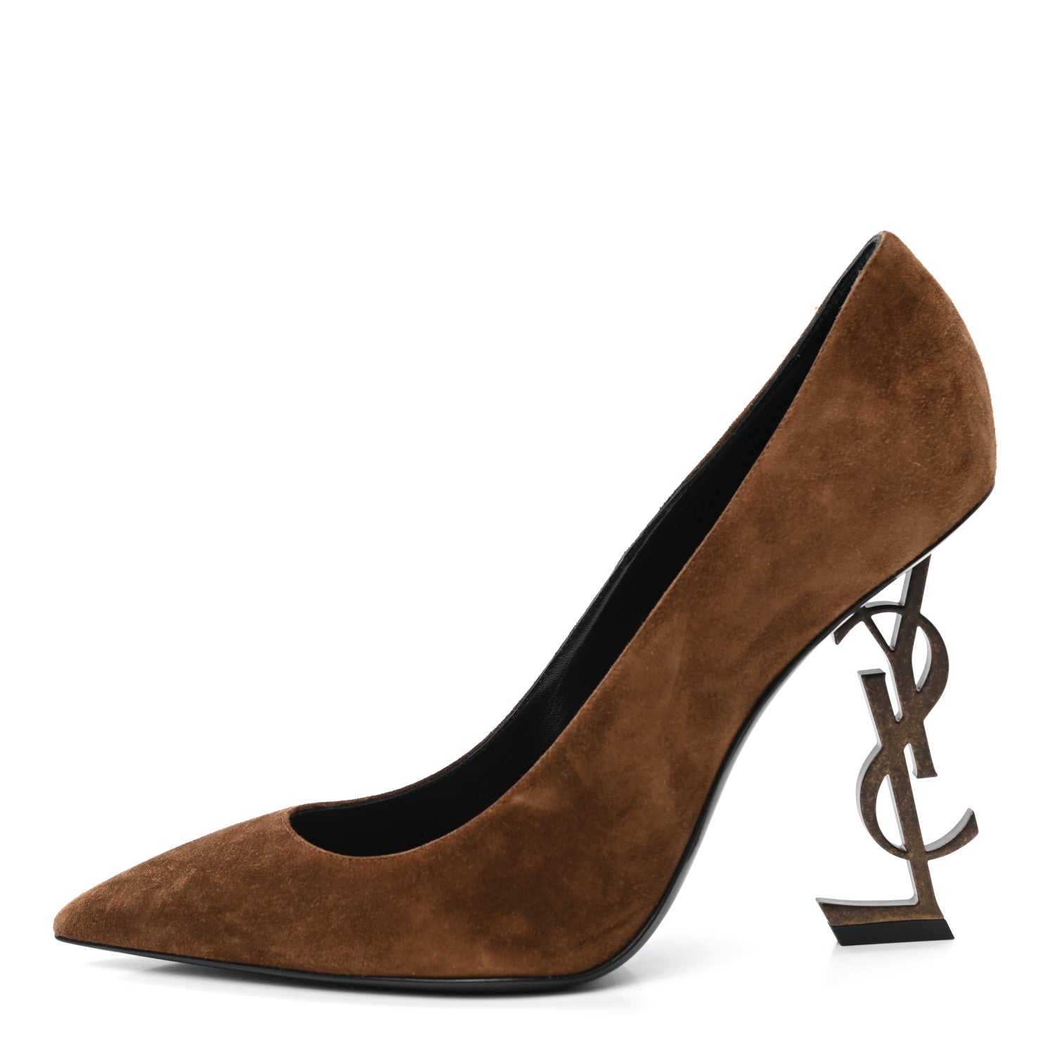 Saint Laurent Suede Calfskin Opyum 110 Pumps 40.5 Cachemere Gold 1 of 8