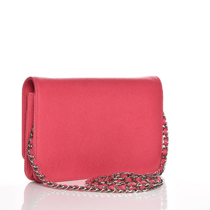 Chanel Caviar Wallet On Chain WOC Pink 3 of 9