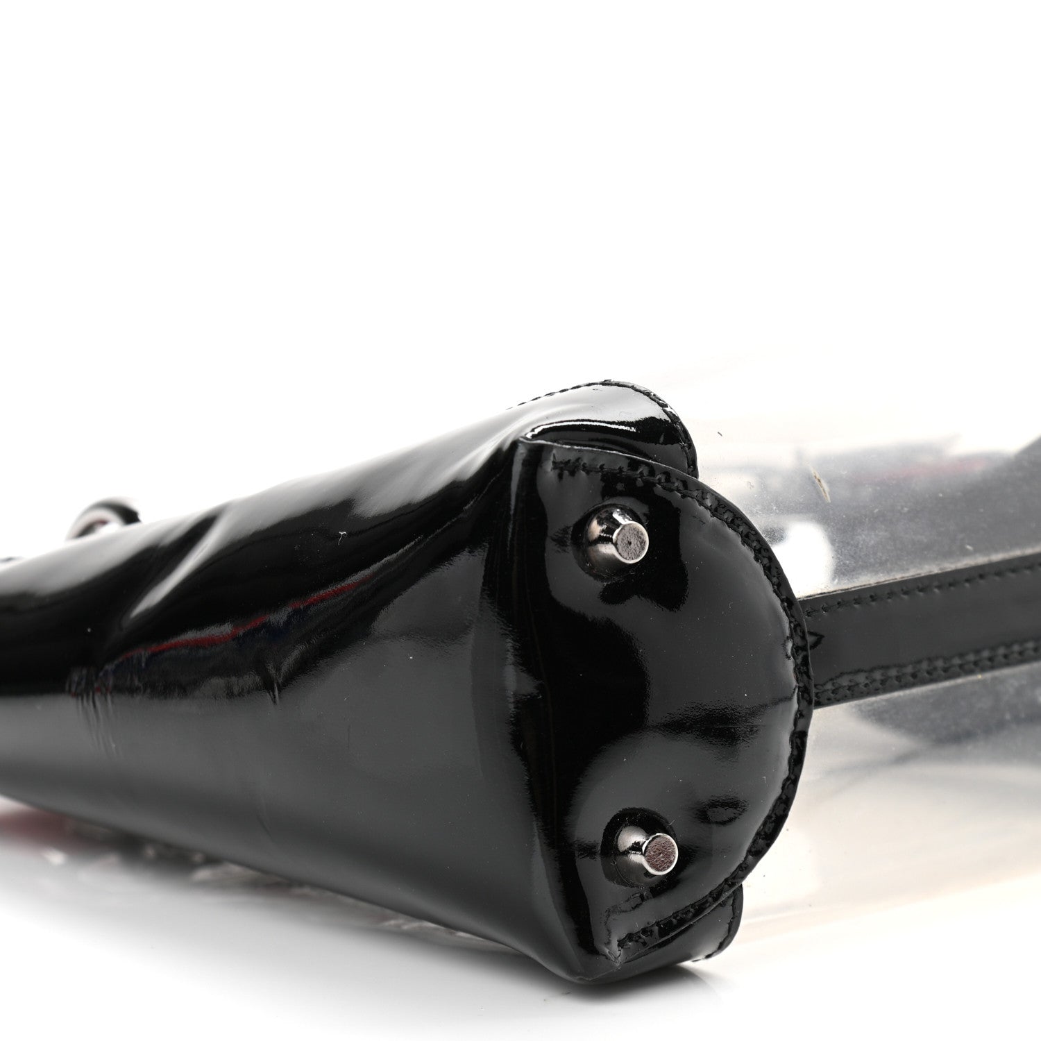 Christian Dior Patent PVC Mini Lady Dior Black Red 10 of 12