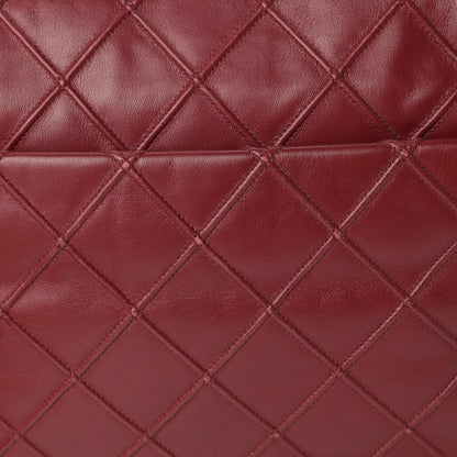 Chanel Calfskin Diamond Debossed Large Cosmos Flap Red 12 of 15