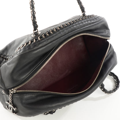 Chanel Smooth Calfskin Medium Luxe Ligne Bowler Black 5 of 7