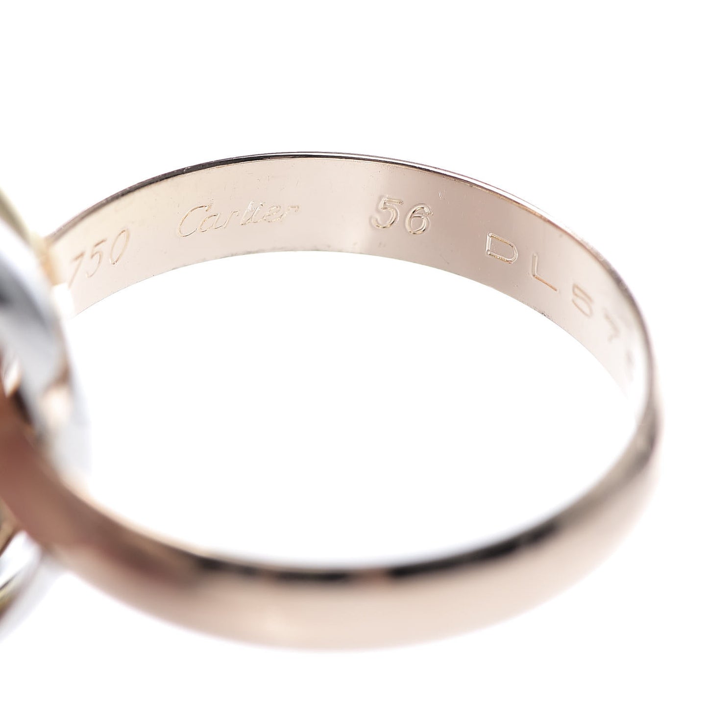 18K Pink Yellow White Gold Classic Trinity Ring 56 7.5