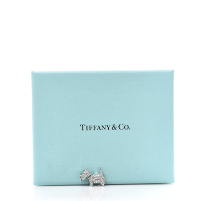 Tiffany Platinum Diamond Emerald Scottie Dog Charm 4 of 4