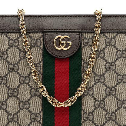 Gucci GG Supreme Monogram Web Small Ophidia Chain Shoulder Bag Brown 8 of 10
