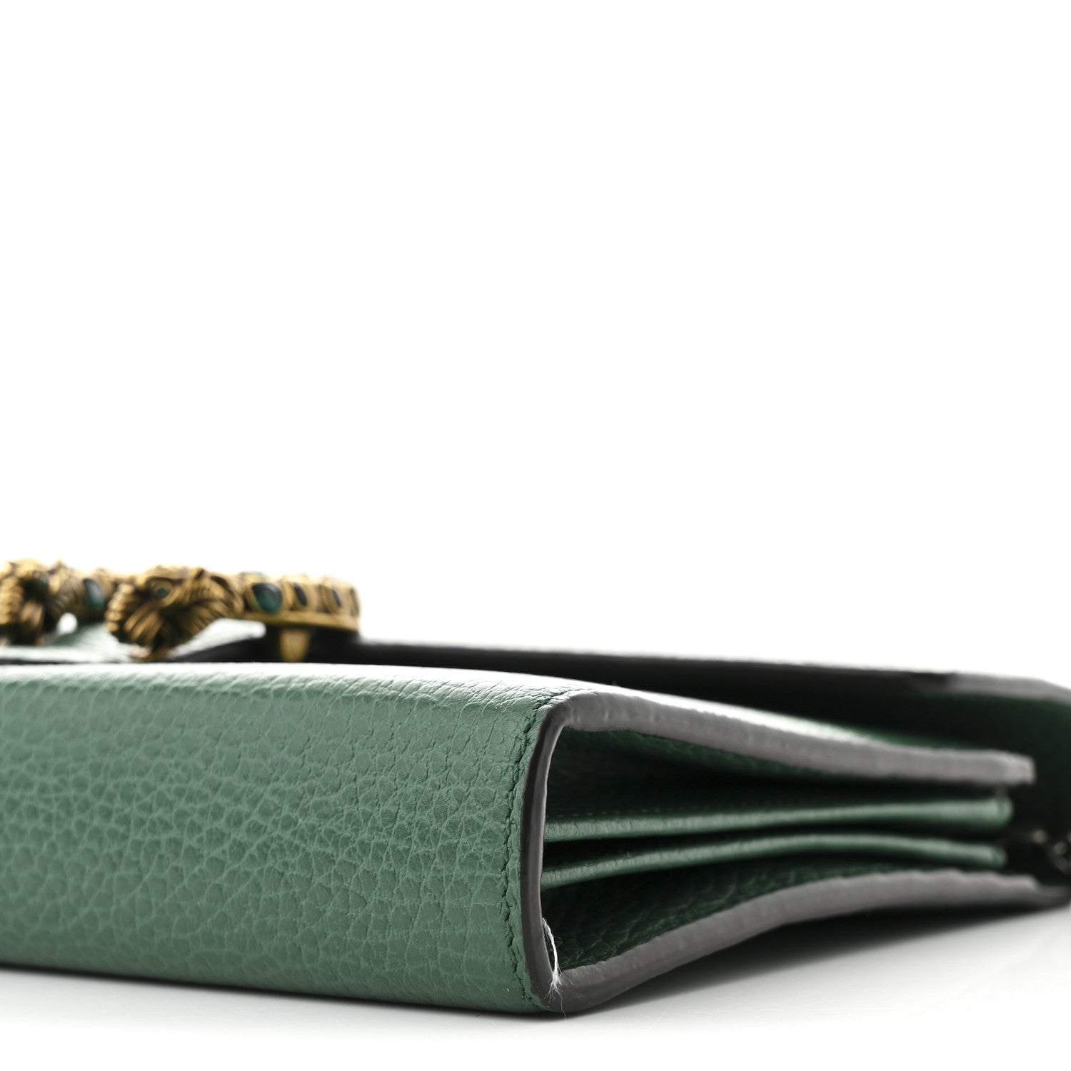 Gucci Calfskin Mini Dionysus Chain Wallet Emerald 11 of 11