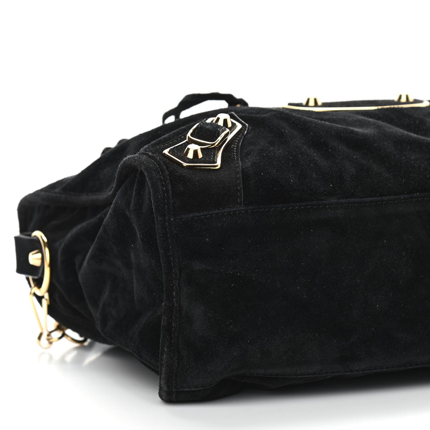 Baby Daim Gold Metallic Edge Hardware City Black