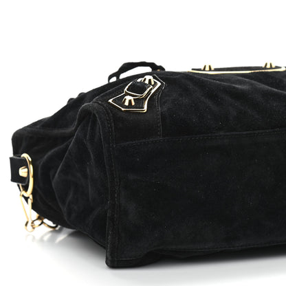 Balenciaga Baby Daim Gold Metallic Edge Hardware City Black 8 of 9
