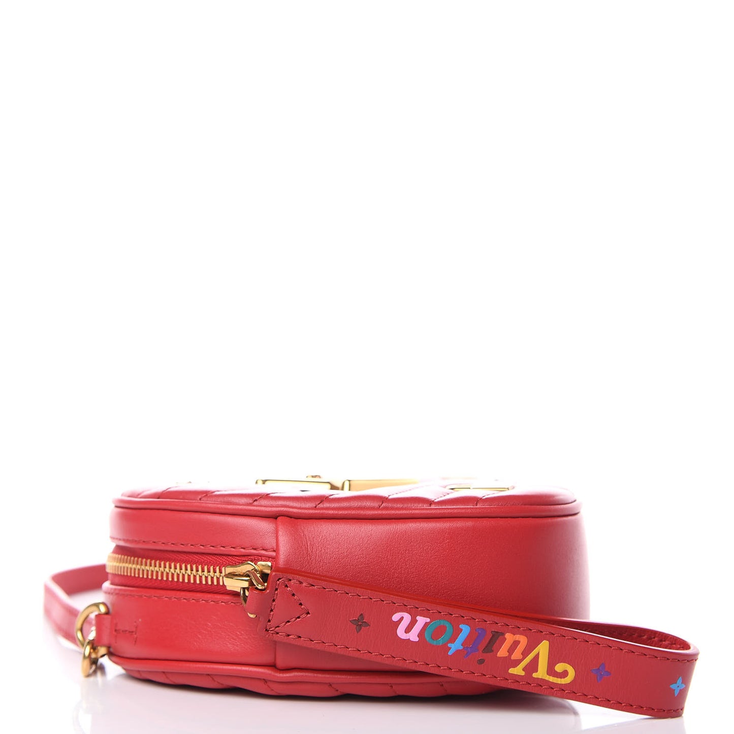 Calfskin Embellished New Wave Love Lock Heart Bag Ecarlate
